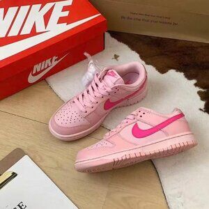 NEW Nike Dunk Low Triple Pink GS